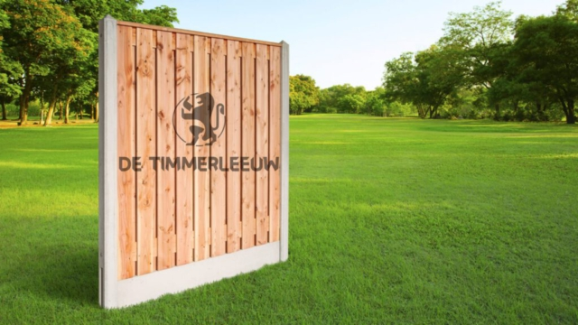 Wit beton Douglas schutting